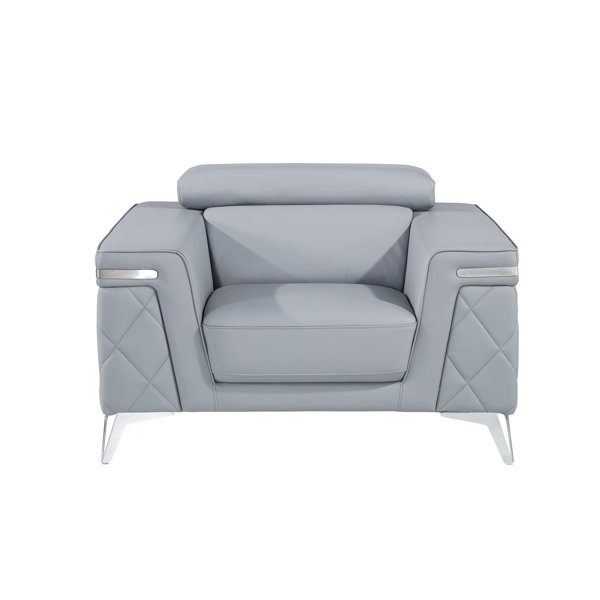 Orren Ellis 3 Piece Top Grain Italian Leather Living Room Set Wayfair